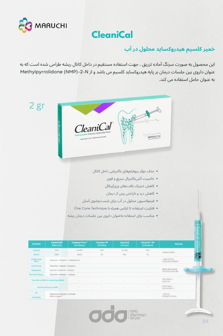 خمیر کلسیم هیدروکساید پروکساید کلینیکال (CleaniCal) - 2