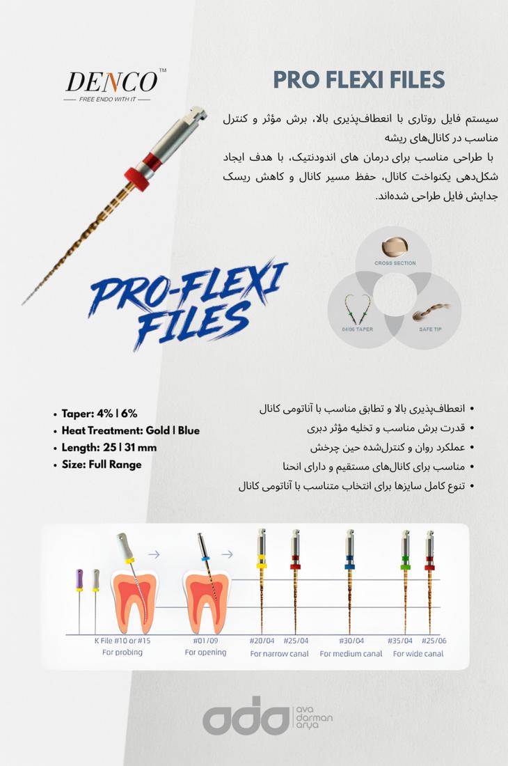 فایل روتاری پرو فلکسی گلد ۳۱ میل دنکو (Pro-Flexi File 31mm) - 2